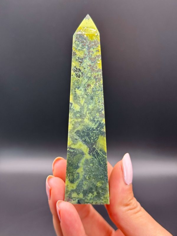 Pointe en Serpentine & Pyrite n°190, Pérou