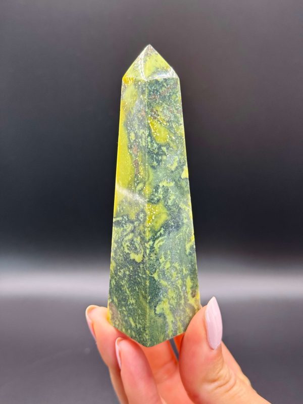 Pointe en Serpentine & Pyrite n°190, Pérou