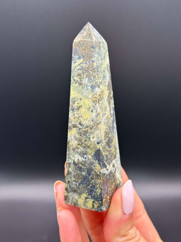 Pointe en Serpentine & Pyrite n°195, Pérou
