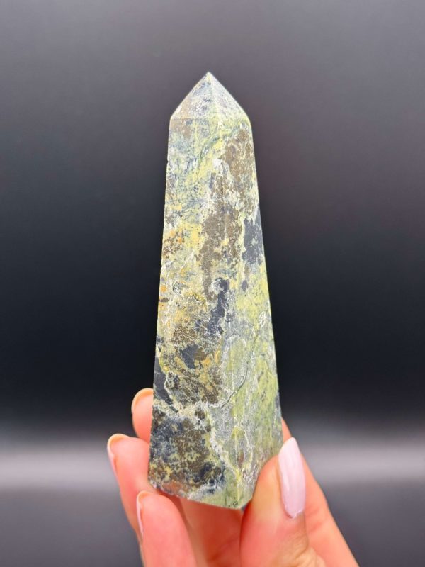 Pointe en Serpentine & Pyrite n°195, Pérou
