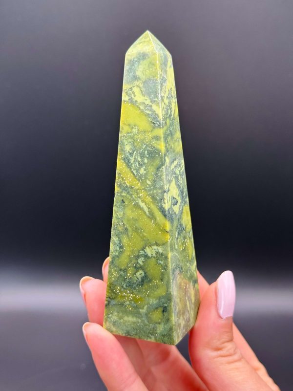 Pointe en Serpentine & Pyrite n°196, Pérou
