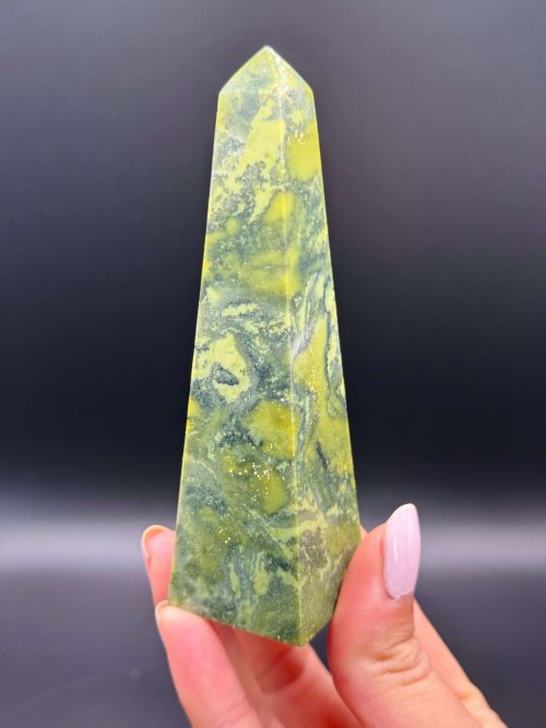 Pointe en Serpentine & Pyrite n°196, Pérou