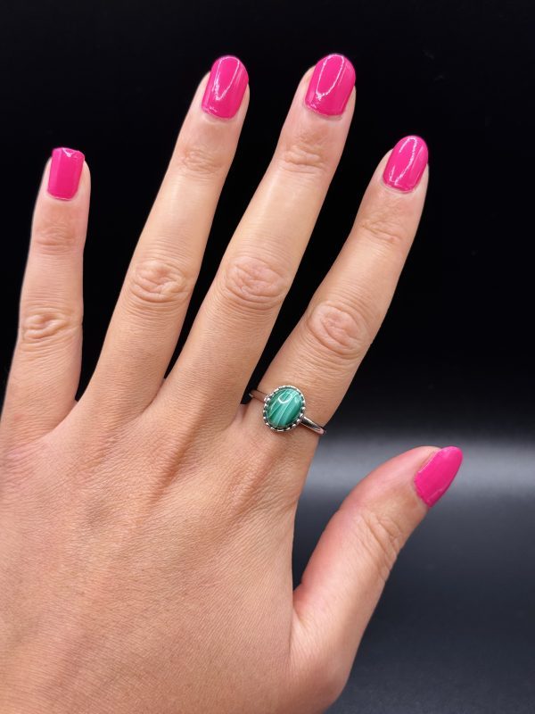 Bague en Malachite N.38