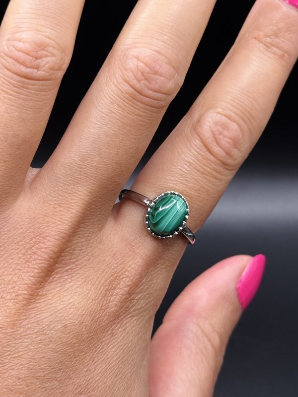 Bague en Malachite N.38