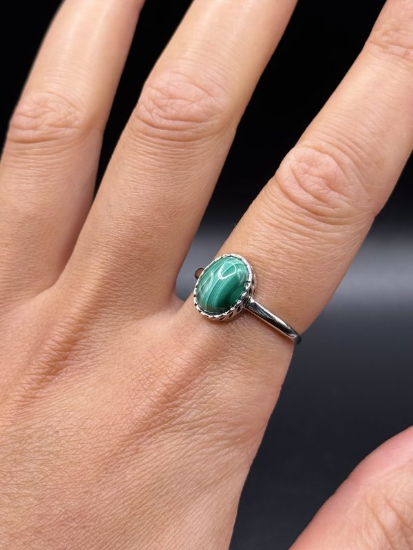 Bague en Malachite N.38