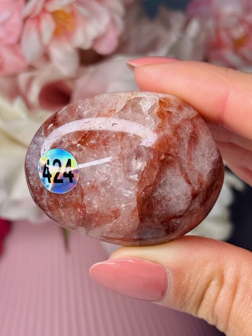 Galet en Quartz Hématoïde n°424, Madagascar