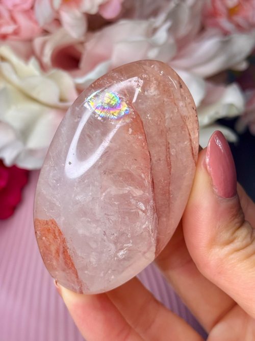 Galet en Quartz Hématoïde n°68, Madagascar