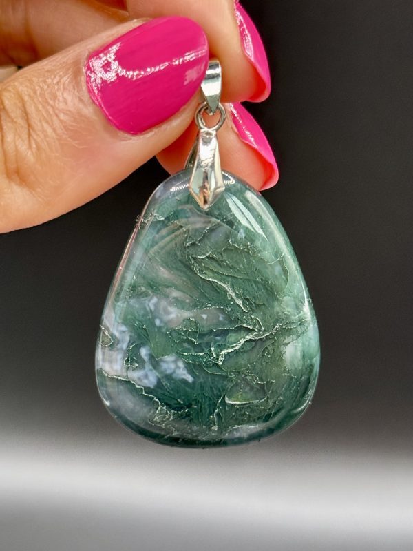Pendentif en Agate Mousse N°426