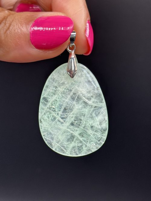 Pendentif en Fluorite Verte de Madagascar N°474