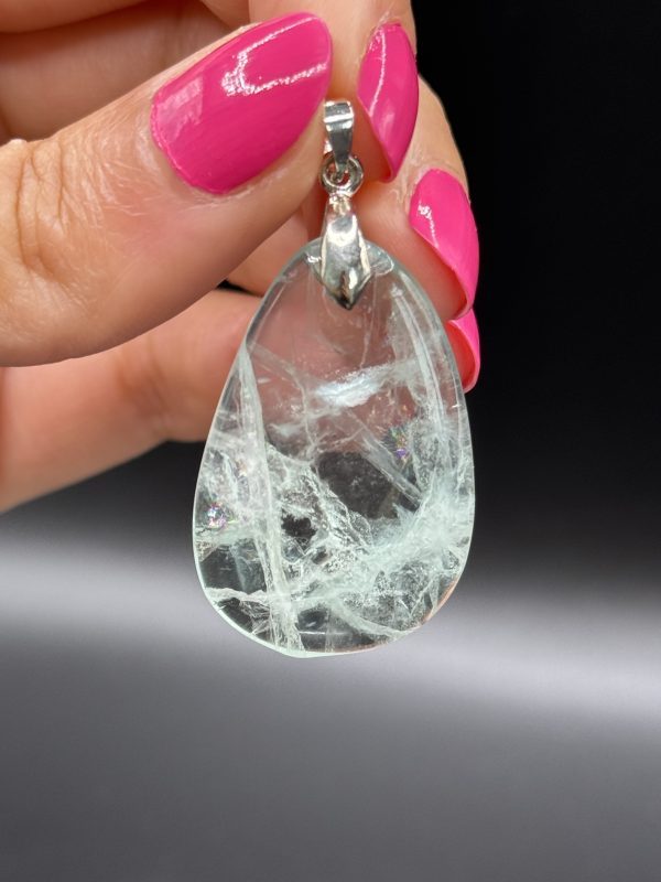 Pendentif en Fluorite Verte de Madagascar N°427