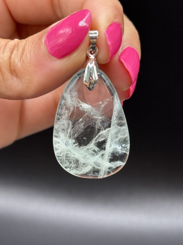 Pendentif en Fluorite Verte de Madagascar N°427