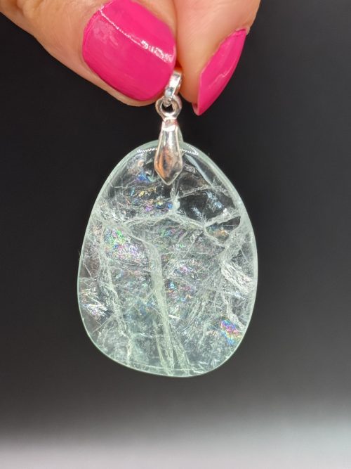 Pendentif en Fluorite Verte de Madagascar N°433