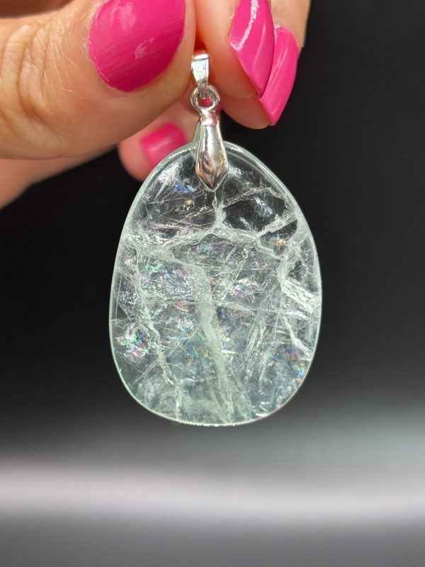 Pendentif en Fluorite Verte de Madagascar N°433
