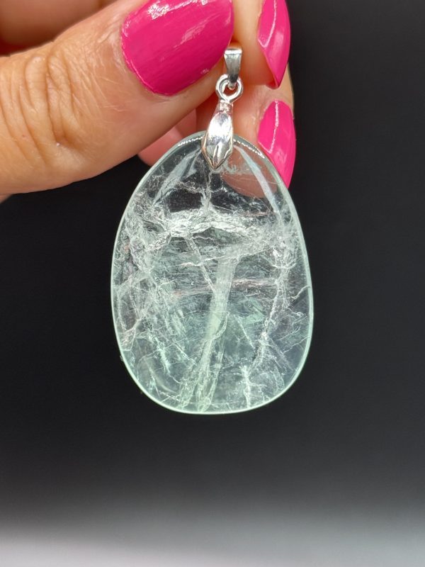 Pendentif en Fluorite Verte de Madagascar N°433