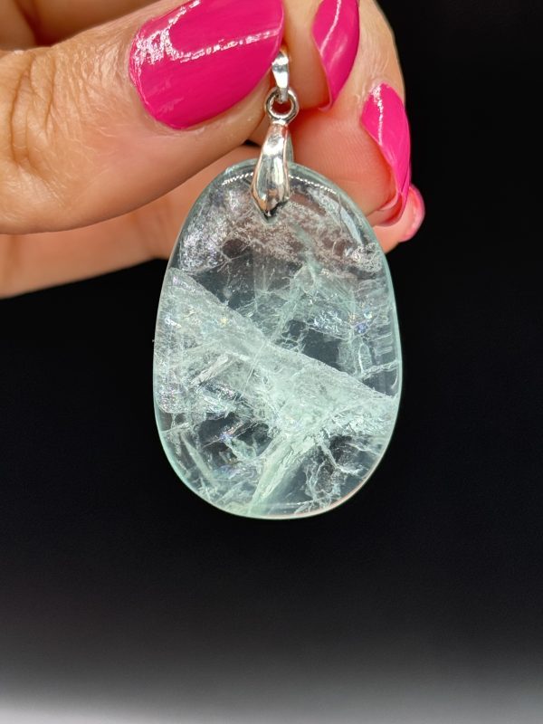 Pendentif en Fluorite Verte de Madagascar N°434