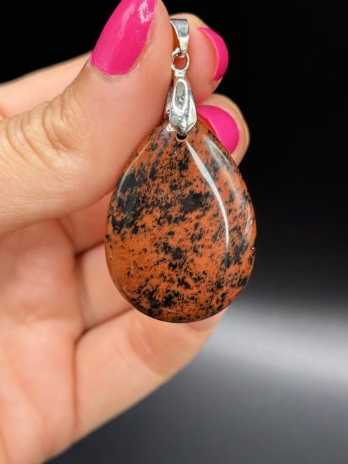 Pendentif en Obsidienne Acajou N°430