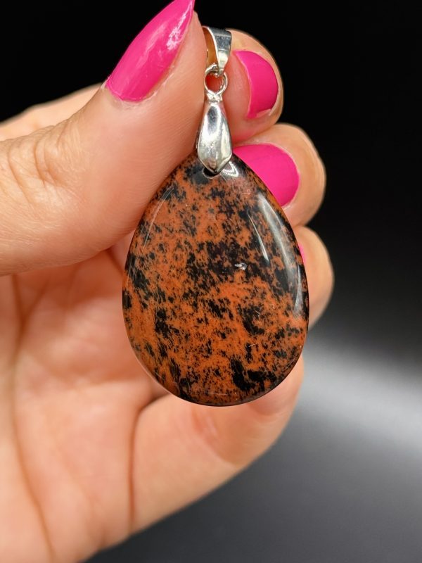 Pendentif en Obsidienne Acajou N°430
