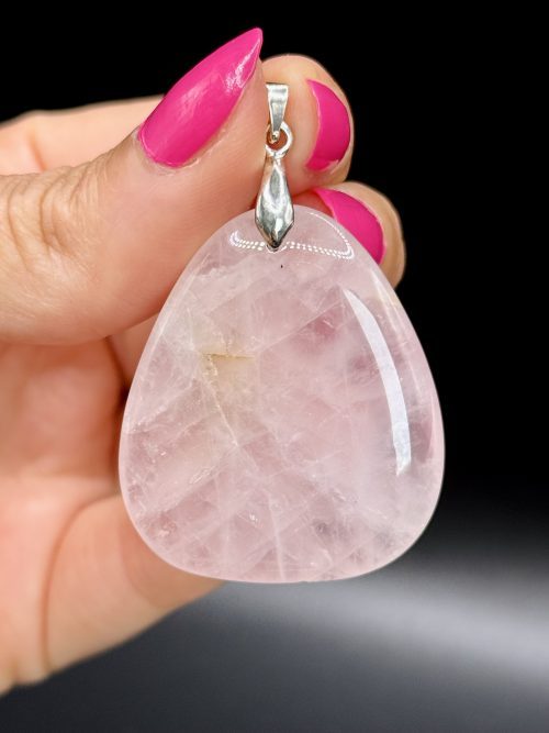 Pendentif en Quartz Rose de Madagascar N°441