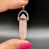 Pendentif en Quartz Rose bipointe N°442