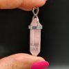 Pendentif en Quartz Rose bipointe N°445