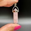 Pendentif en Quartz Rose bipointe N°442