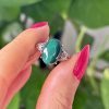 bague ajustable en malachite pierre naturelle cristaux minéraux 7 Bague en Malachite N.33