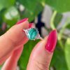 bague ajustable en malachite pierre naturelle cristaux minéraux 9 Bague en Malachite N.444