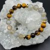 Bracelet Force & Protection – Œil de Tigre, Labradorite et Hématite Dorée (8mm) - 16/18cm