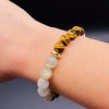 Bracelet Force & Protection – Œil de Tigre, Labradorite et Hématite Dorée (8mm) - 16/18cm