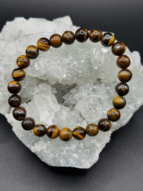 Bracelet Force & Protection – Œil de Tigre (8mm) - 18cm