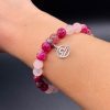 Bracelet Signe Astro Balance – Quartz Rose & Tourmaline Melon d'Eau (8mm) – 18cm