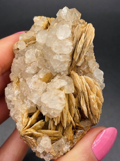 Quartz sur Barytine crêtée – Gard, France N.1