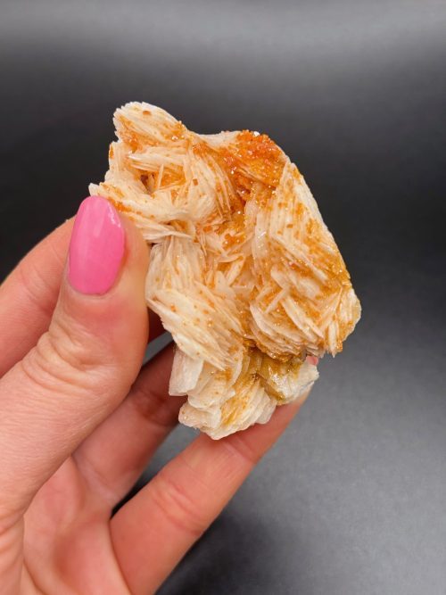 Vanadinite sur Baryte – Maroc, N.1