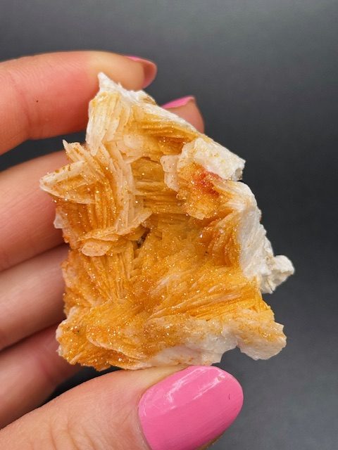 Vanadinite sur Baryte – Maroc N.3