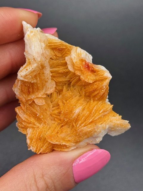 Vanadinite sur Baryte – Maroc N.3