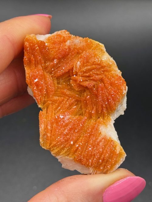 Vanadinite sur Baryte – Maroc N.8