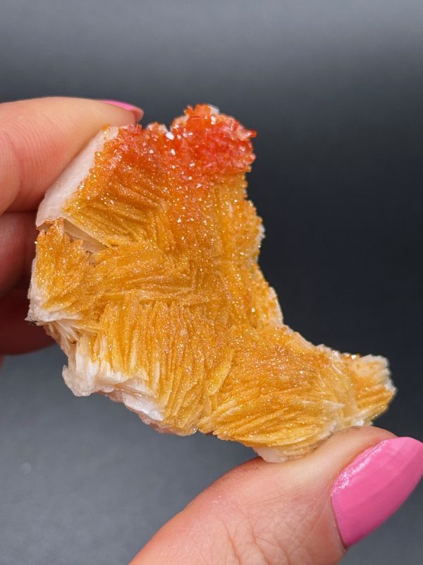 Vanadinite sur Baryte – Maroc N.9