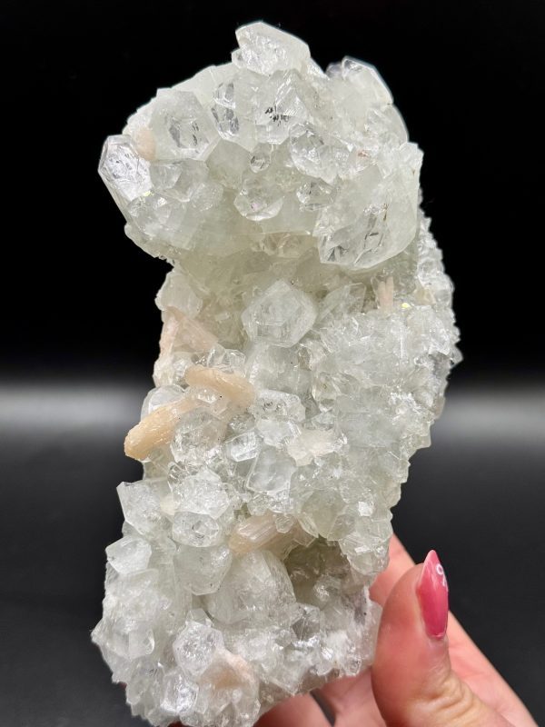 Apophyllite & Stilbite brute d'Inde, N.459