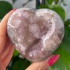 Coeur en améthyste rainbow Druzy Sugar multicolore Uruguay minéraux cristaux collection pierres naturelles Cœur d'Améthyste "Rainbow" d’Uruguay – Pièce Unique N.416