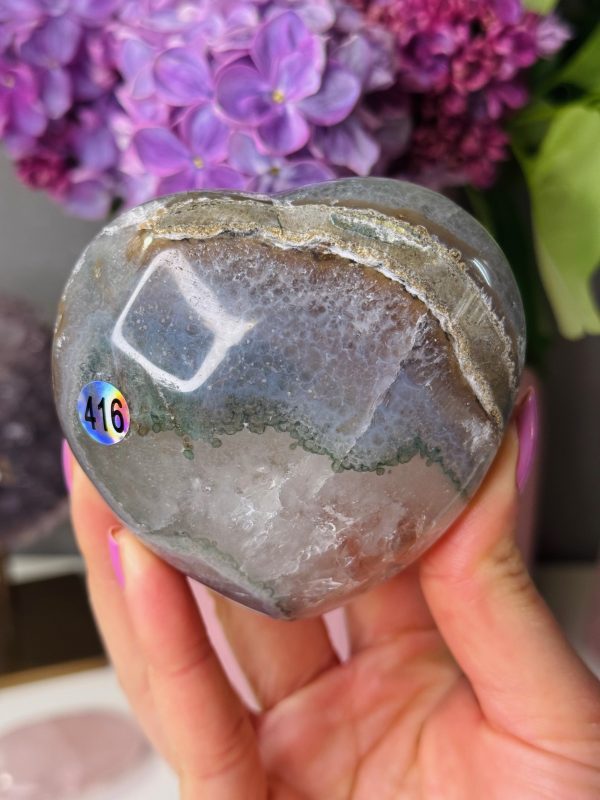 Cœur d'Améthyste "Rainbow" d’Uruguay – Pièce Unique N.416