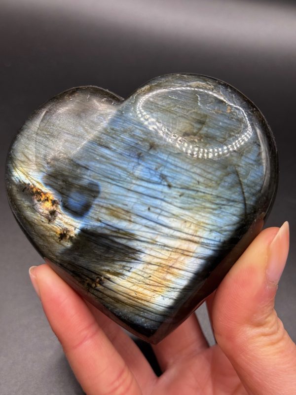 Cœur en Labradorite, Madagascar, N.420