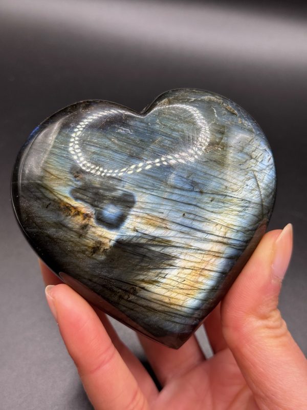 Cœur en Labradorite, Madagascar, N.420