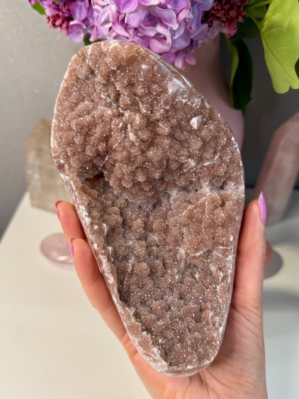 Géode d'Améthyste rouge "Sugar Druzy" d'Uruguay