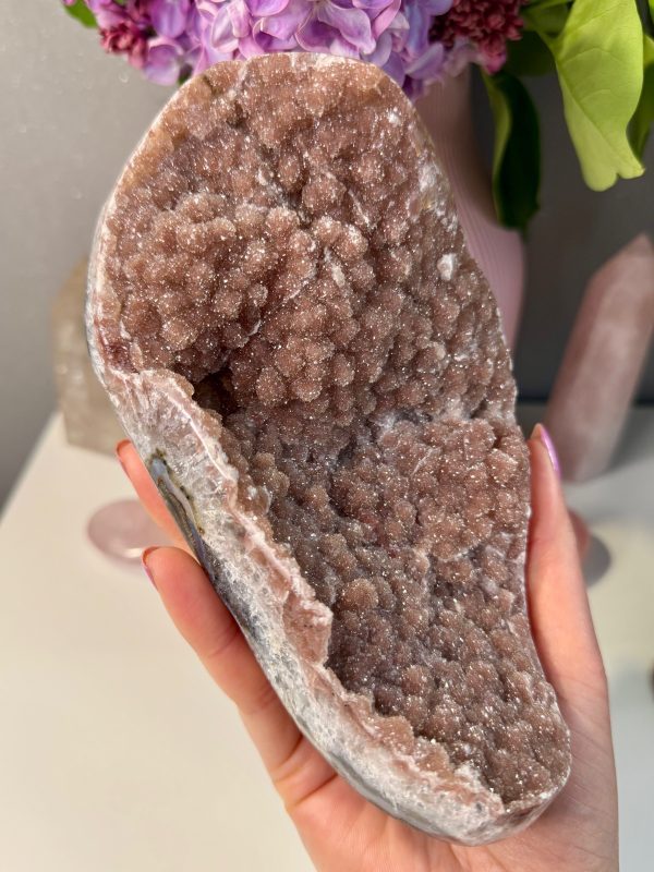 Géode d'Améthyste rouge "Sugar Druzy" d'Uruguay