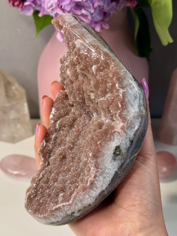 Géode d'Améthyste rouge "Sugar Druzy" d'Uruguay