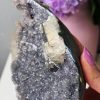 Améthyste Noire "Sugar Druzy" avec sa Calcite Givrée d’Hématite d'Uruguay
