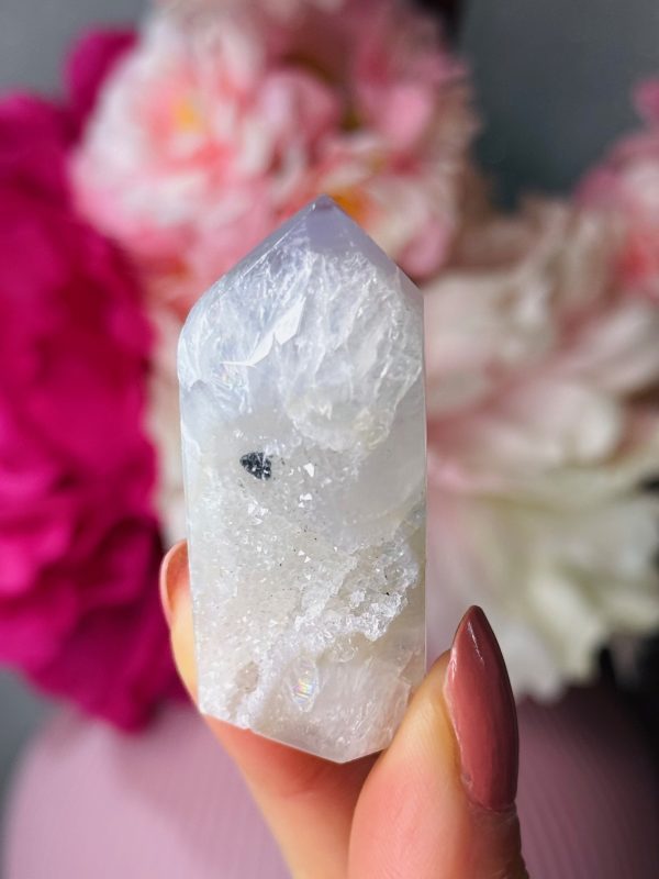 Petite Pointe en Agate Druzy, Brésil