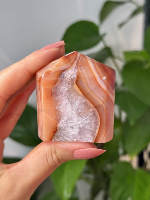Forme originale en Cornaline Quartz Madagascar minéraux cristaux collection pierres naturelles Forme Libre en Cornaline & Quartz, Madagascar