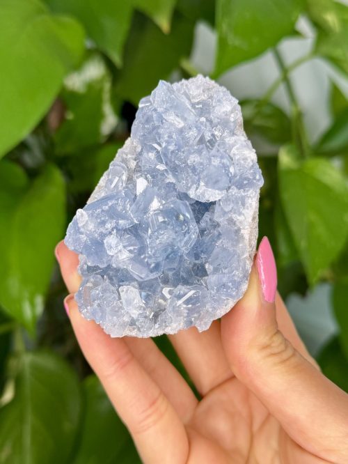 Célestine brute de Madagascar pierre naturelle bleue minéraux cristaux crystals minerals lithothérapie ésotérisme 303 2 Célestine brute, Madagascar, N.303