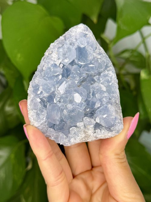 Célestine brute de Madagascar pierre naturelle bleue minéraux cristaux crystals minerals lithothérapie ésotérisme 304 Célestine brute, Madagascar, N.304